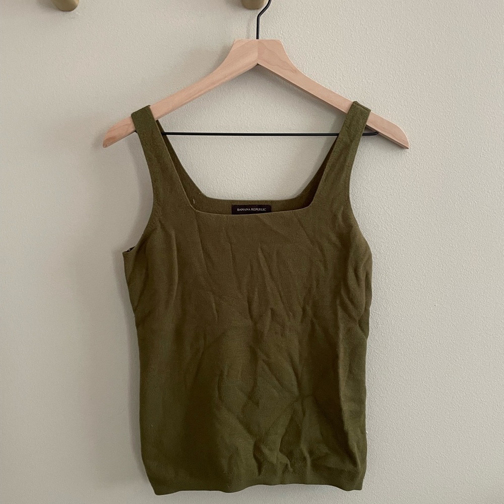 Banana Republic Square Neck Sweater Tank Top